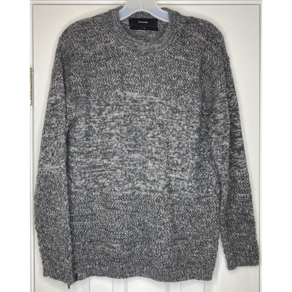 Stampd Women's Needle Pullover Sweater Alpaca Wool Grey Size Medium